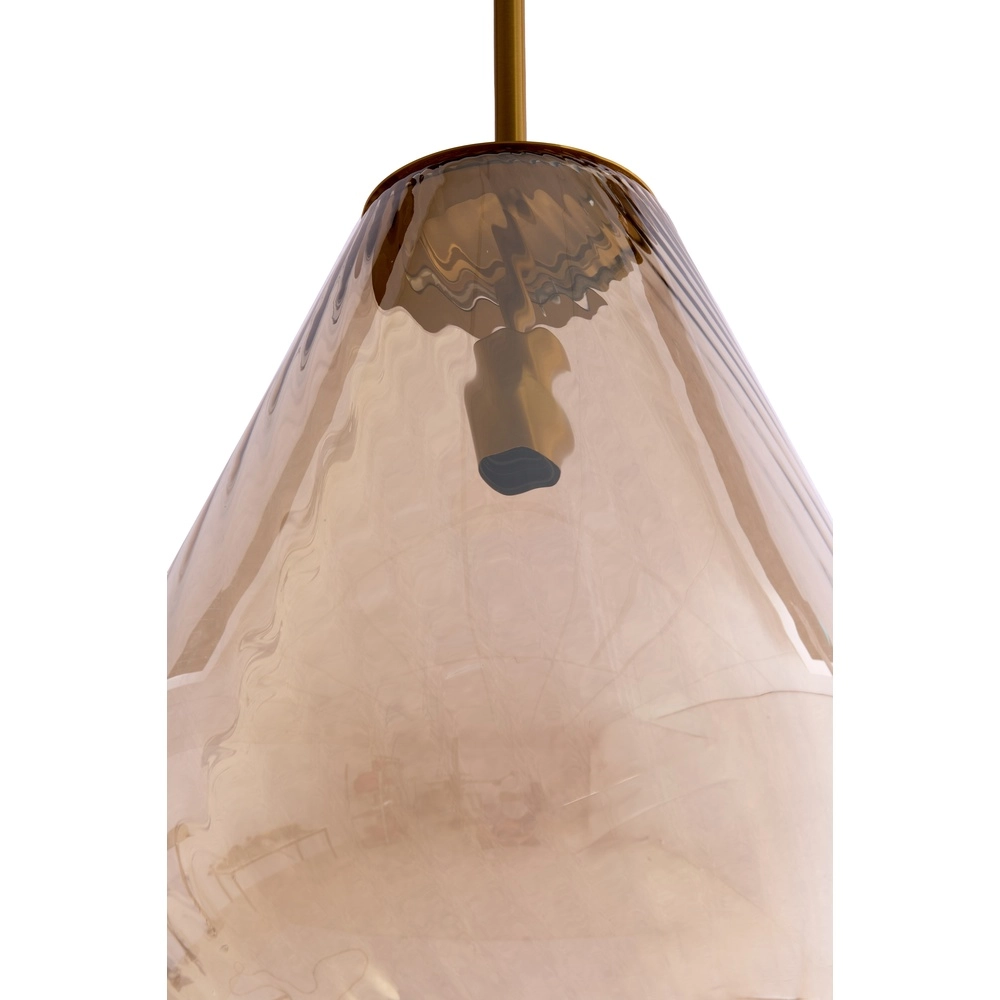 Glass pendant lamp Leona Ø 33cm - amber glass Light & Living 8717807834012