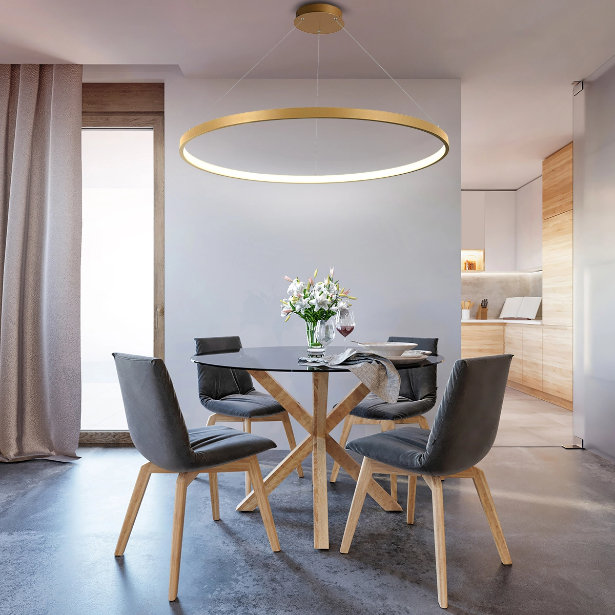 Design pendant lamp Orbit Gold Lyora 5053423316109