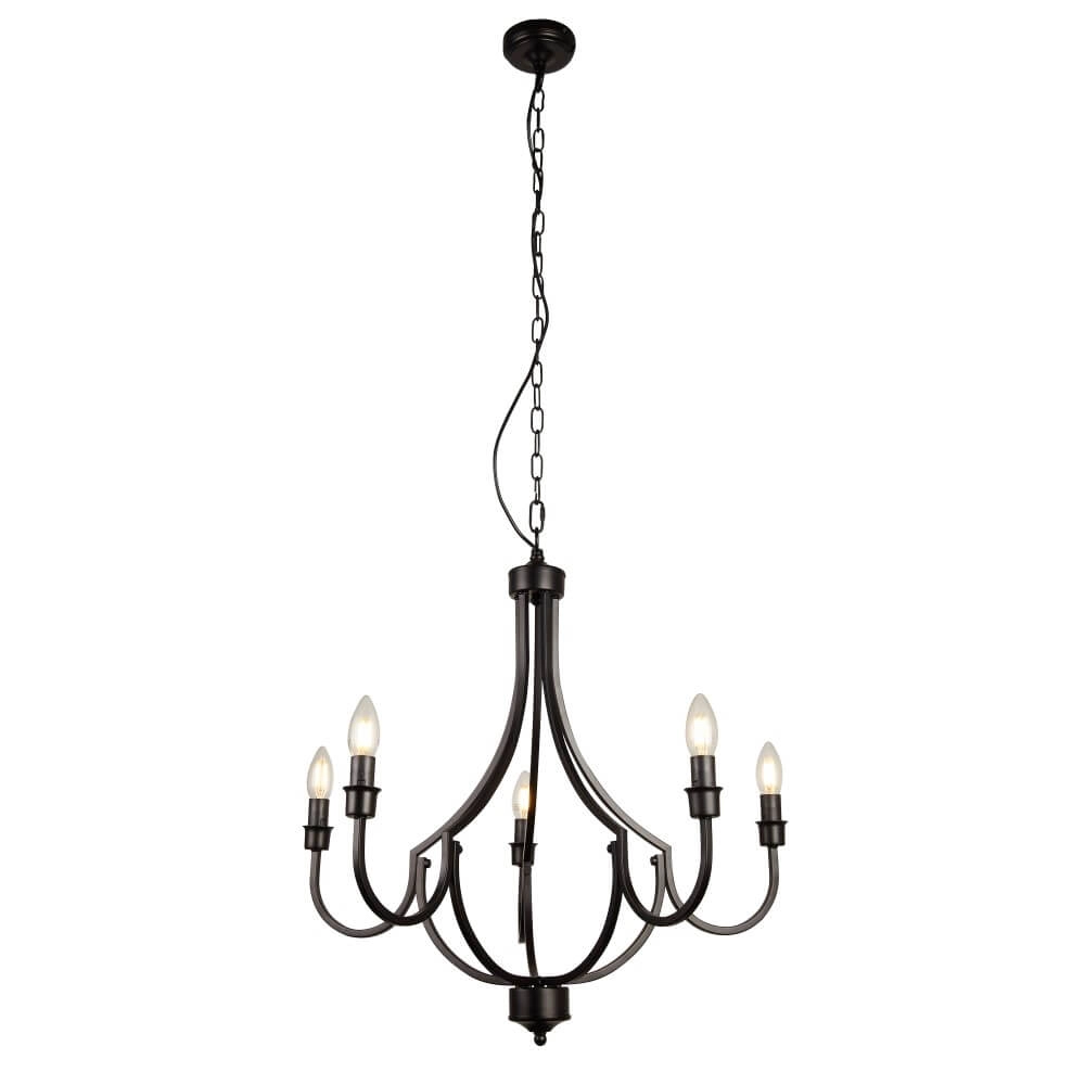 Classic pendant lamp Lodge 5-light black