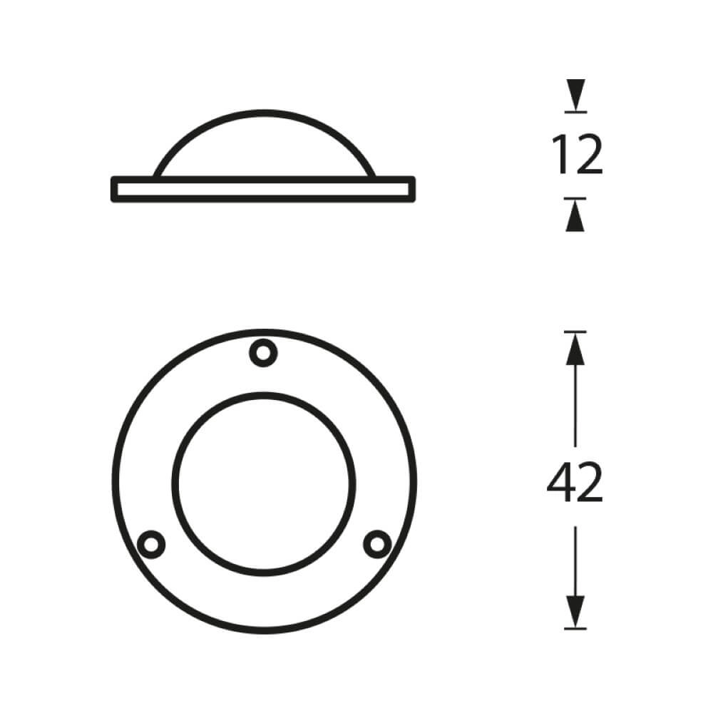 Cover Tira Front door knob black Intersteel 8714186089019