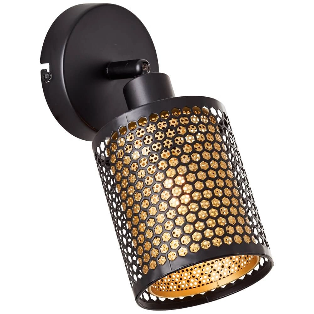 Black with gold wall lamp Cheval