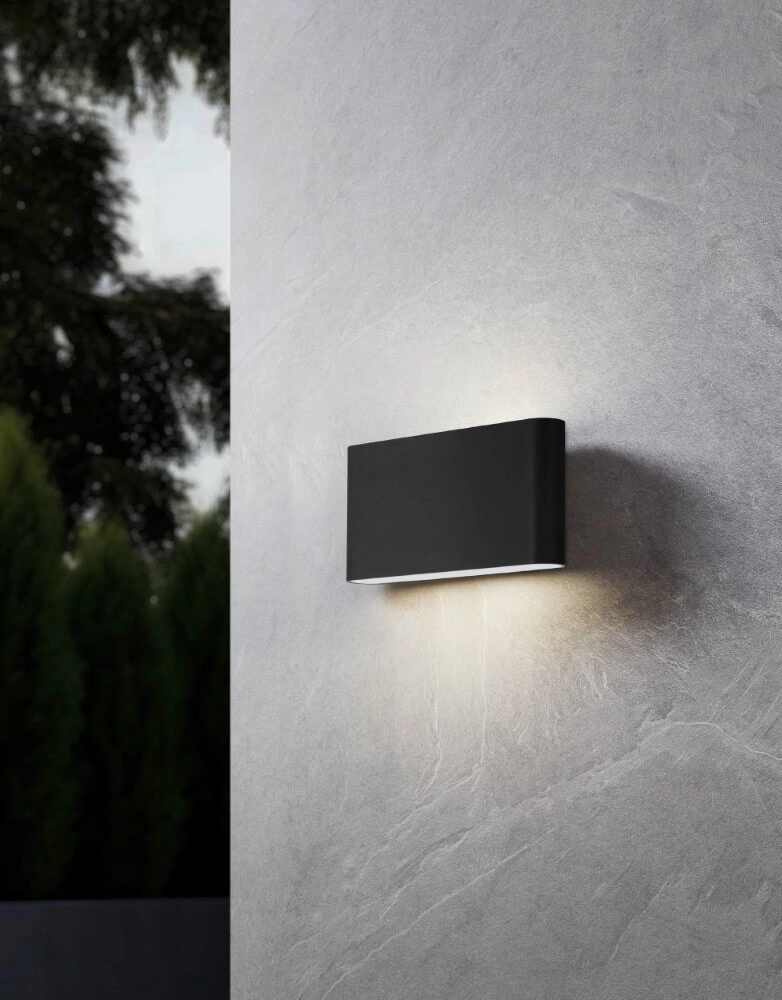 Black wall lamp Grutti 17.5cm Eglo 9008606298129