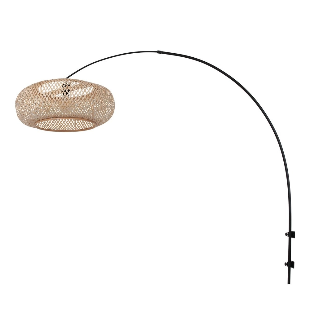 Wall lamp arch Sparkled Light black with rattan hood Steinhauer 8712746181982