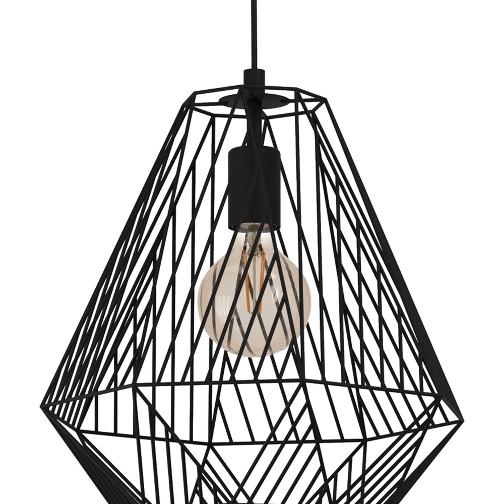 Black wire lamp Stype Ø 33cm Eglo 9002759436926