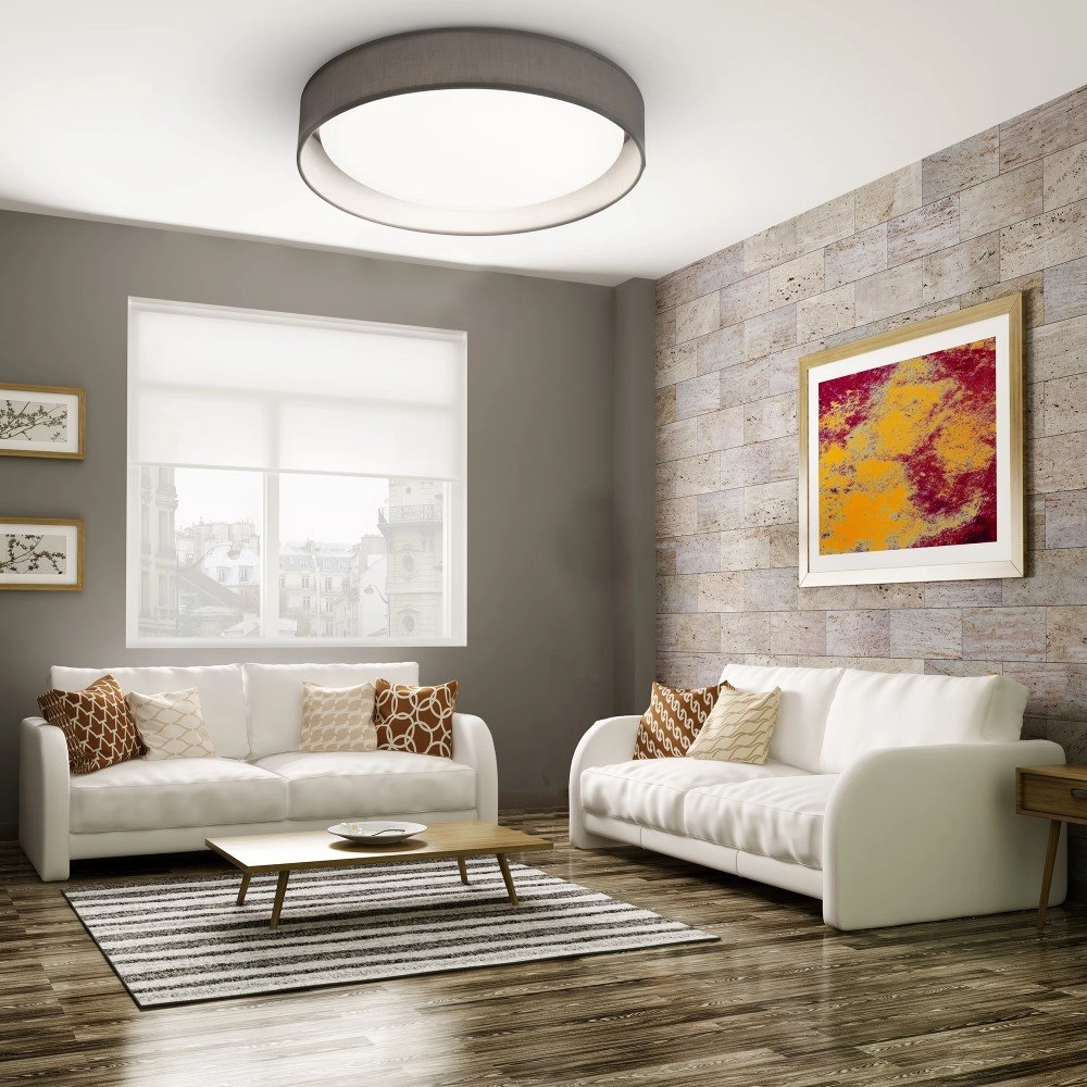 Grey ceiling lamp Gianna Ø 37cm Searchlight 5053423101422