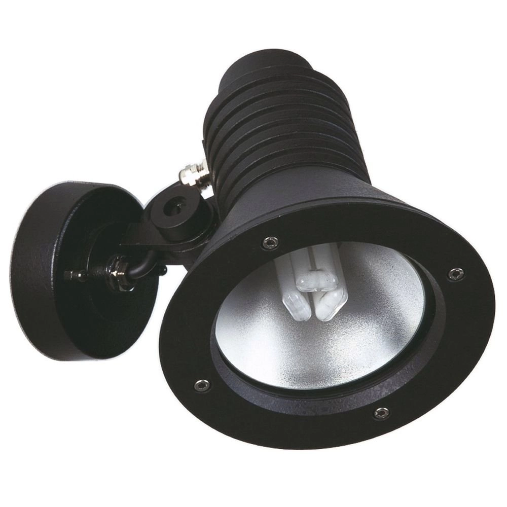 Black outdoor wall spotlight Orientable 18.5cm