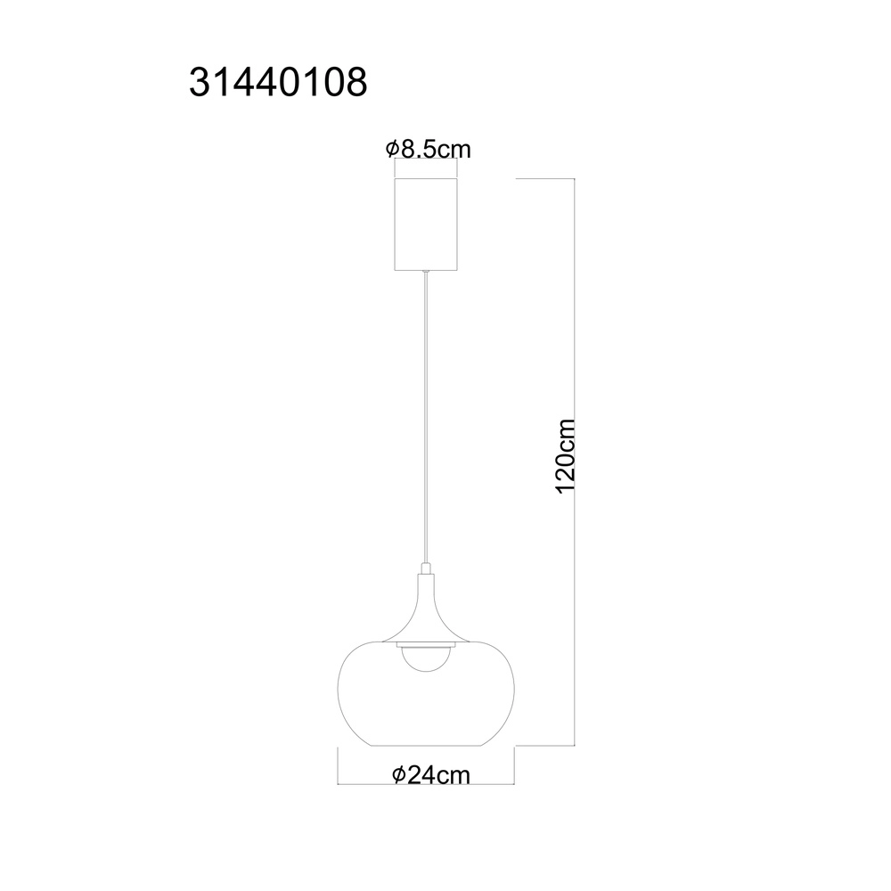 Design pendant lamp Lui Black Globo 9007371583607