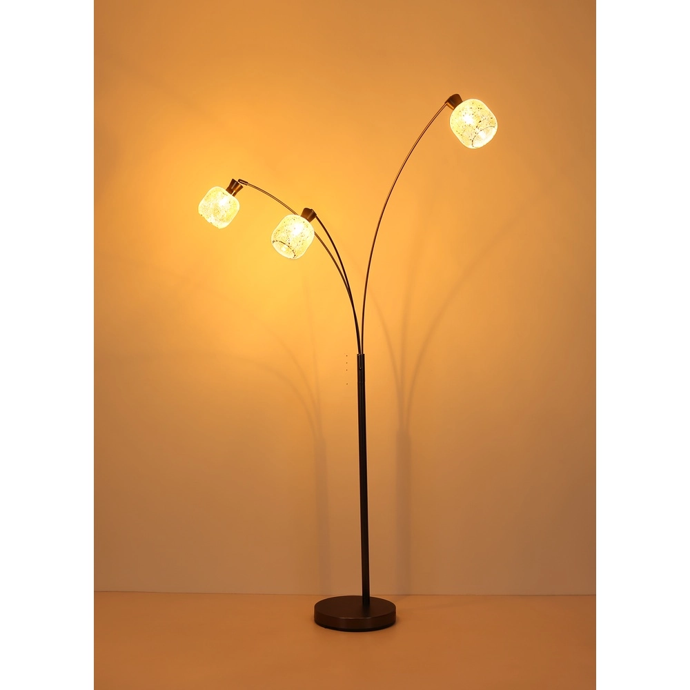 3-light floor lamp Brokana gunmetal Globo 9007371569472