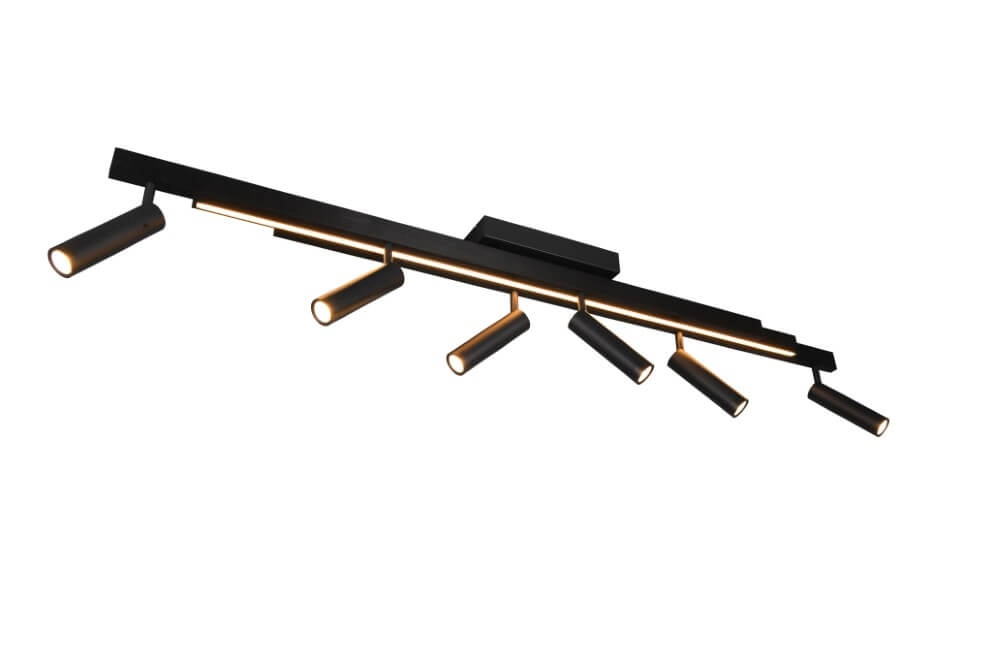 6-light LED spot Zeno black