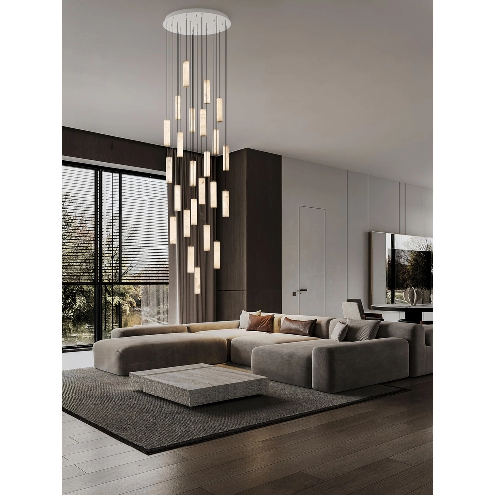 Pendant lamp Diletto Gold with white 24-lights