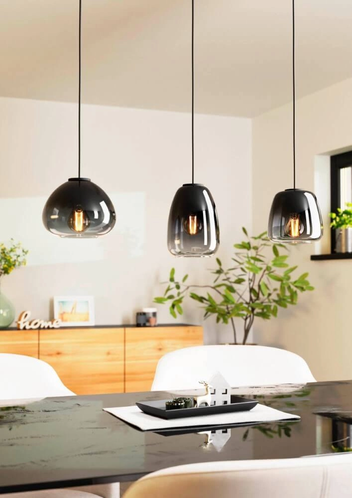Dining room hanging lamp Aguilares with glass Eglo 9008606235551
