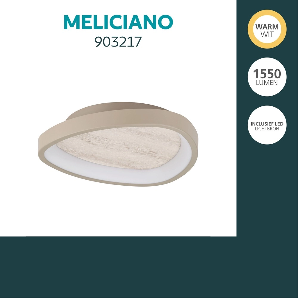 Modern ceiling lamp Meliciano sand brown