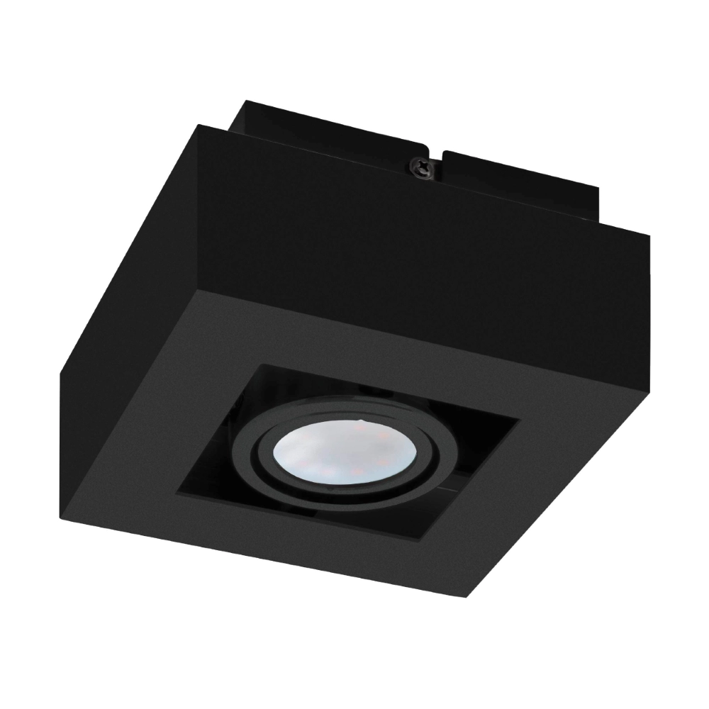 Black surface-mounted spotlight Mendoza ankle