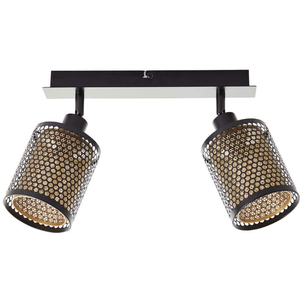 2-light ceiling lamp Cheval black with gold Brilliant 4004353424199