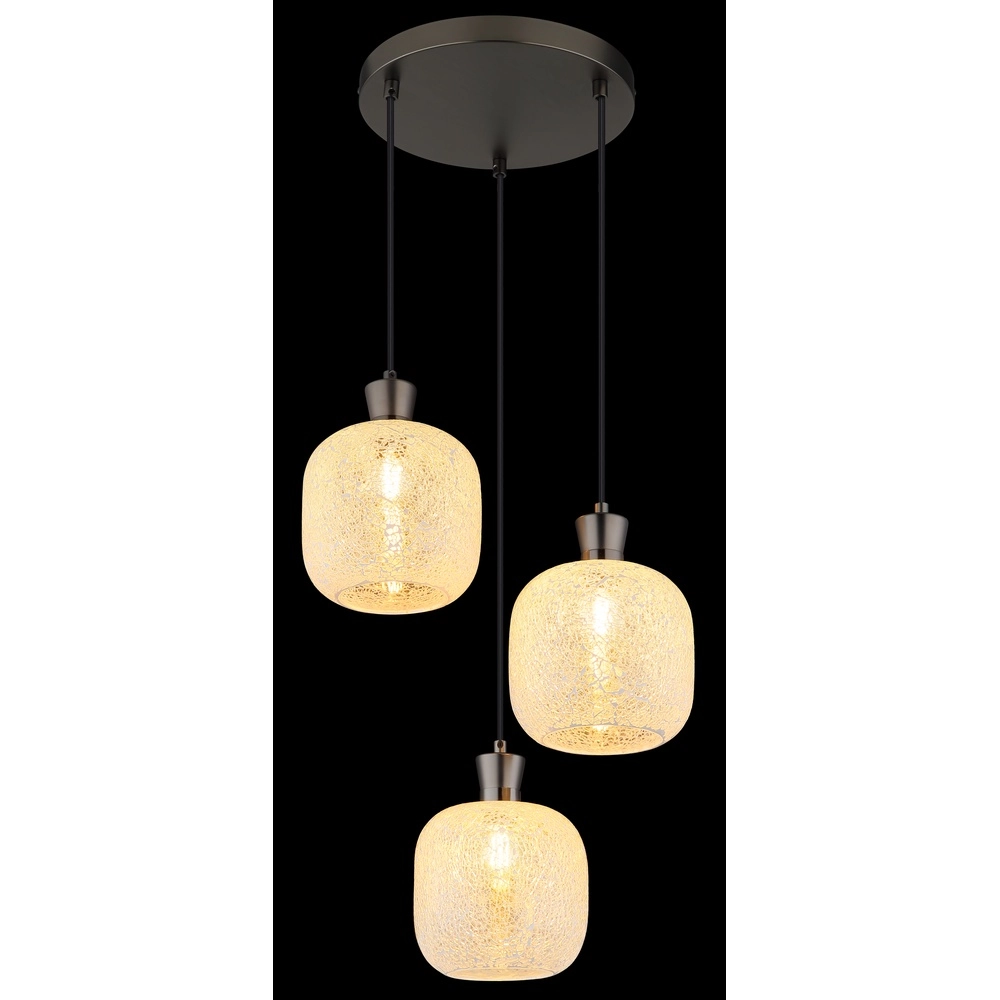 3-light pendant lamp Brokana gunmetal Globo 9007371578467