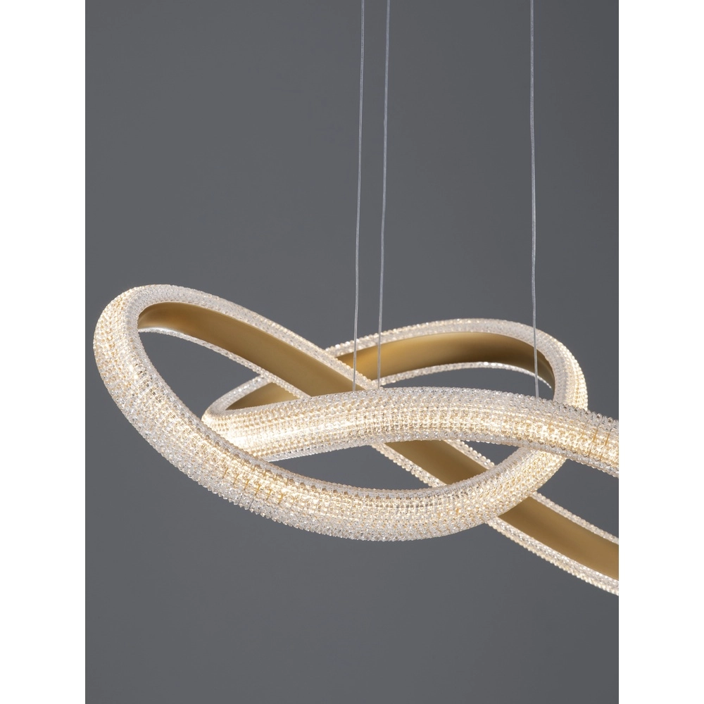 Pendant lamp Medora Curl gold 52.5cm Lyora 5212017433428