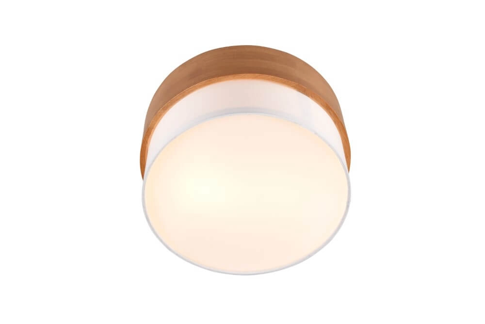 Ø 30cm ceiling lamp Seasons wood with white Trio 4017807526158