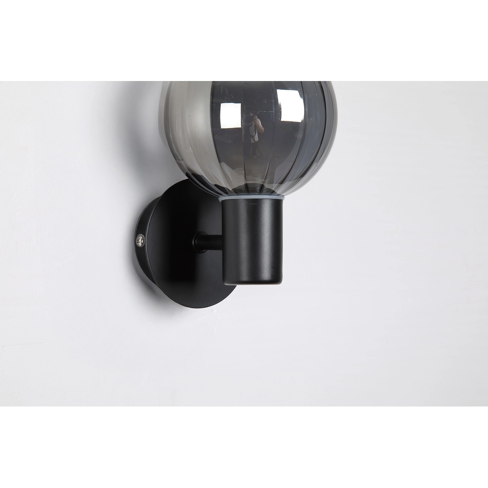 Wall lamp Luminsphere black single Searchlight 5053423297392