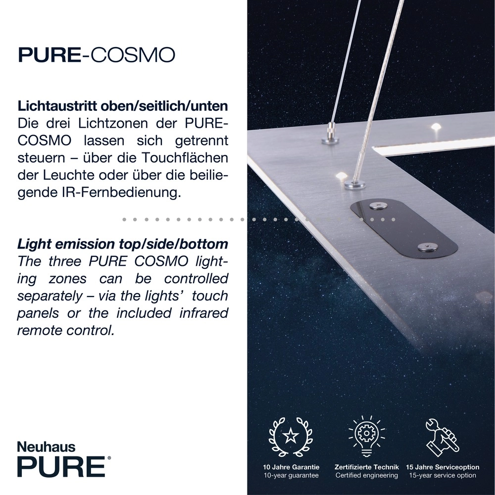 Design LED pendant light Pure Cosmo Bronce Paul Neuhaus 4012248350720