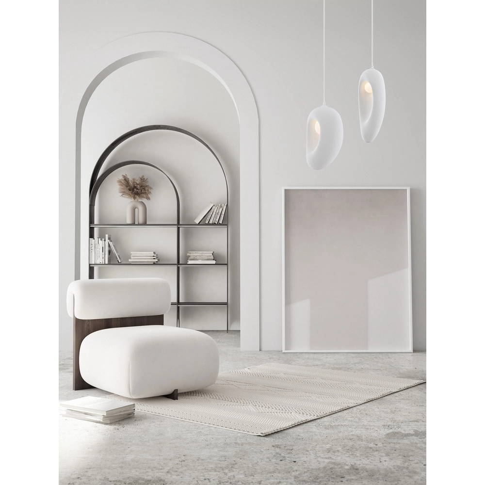 Natural pendant lamp Tempus white 30cm Lyora 5212017460851