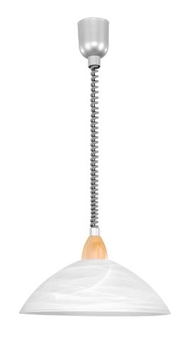 Pendant lamp Lord 2 white with wood brown Eglo 9002759870096