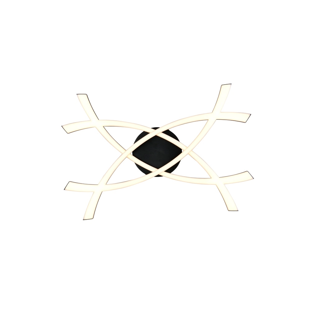 Modern ceiling lamp Pollock 40cm black Trio 4017807659023