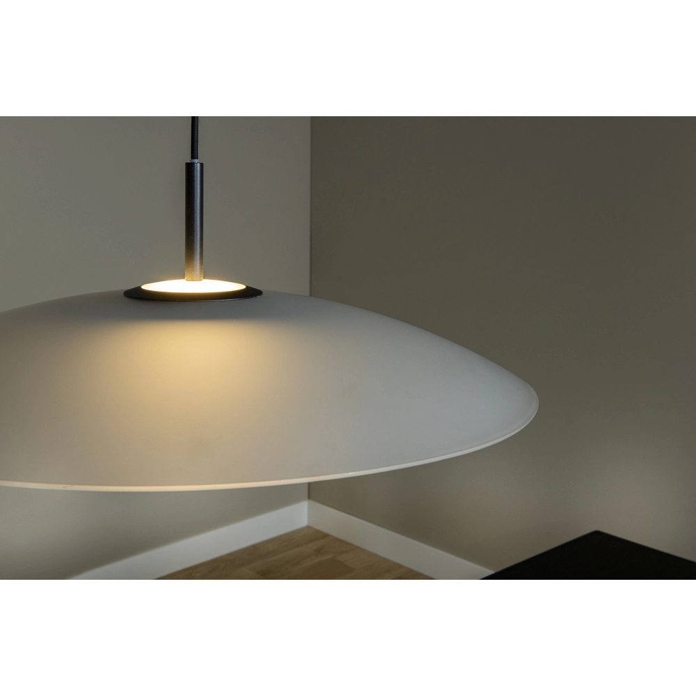 Sleek pendant lamp Menga Ø 60cm white glass Premium by Lucide 5411212251152