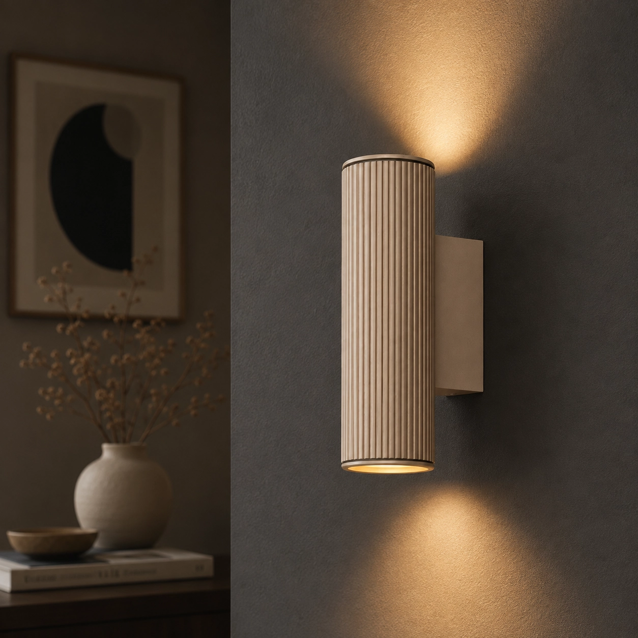 Wall spot ribs Ribella Champagne with black