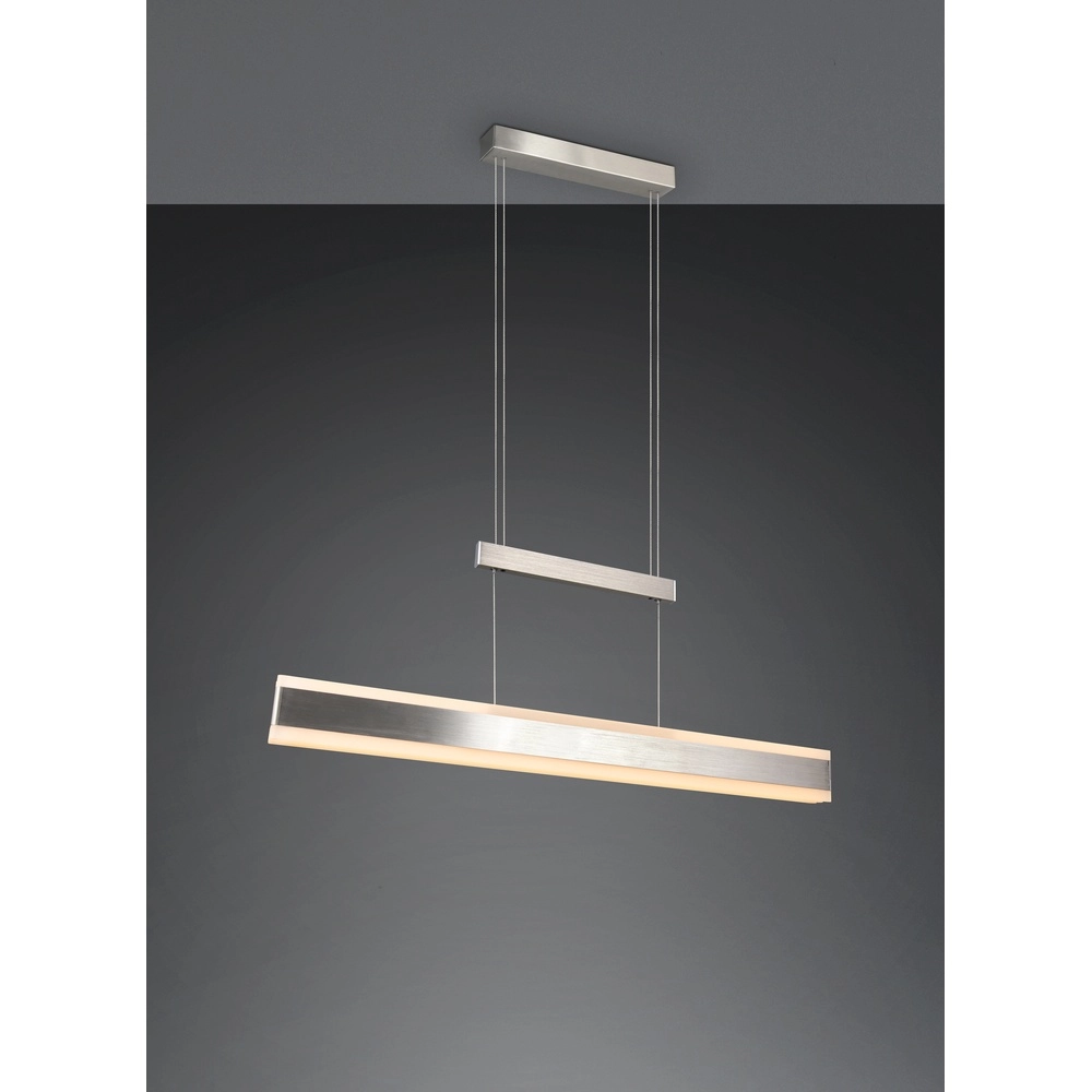 Modern pendant lamp Arcola 152cm nickel Trio 4017807662023