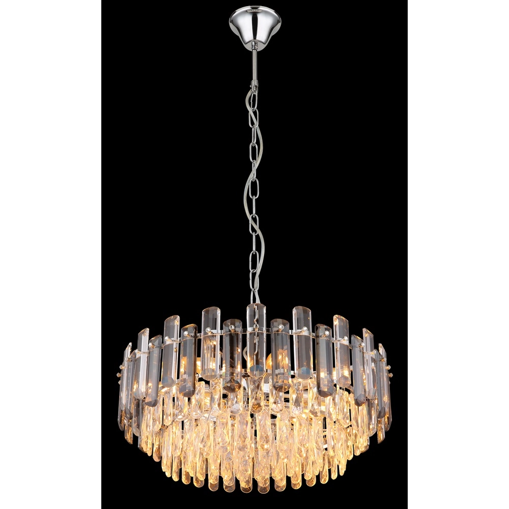 Chandelier Orgina chrome with crystal Globo 9007371487141