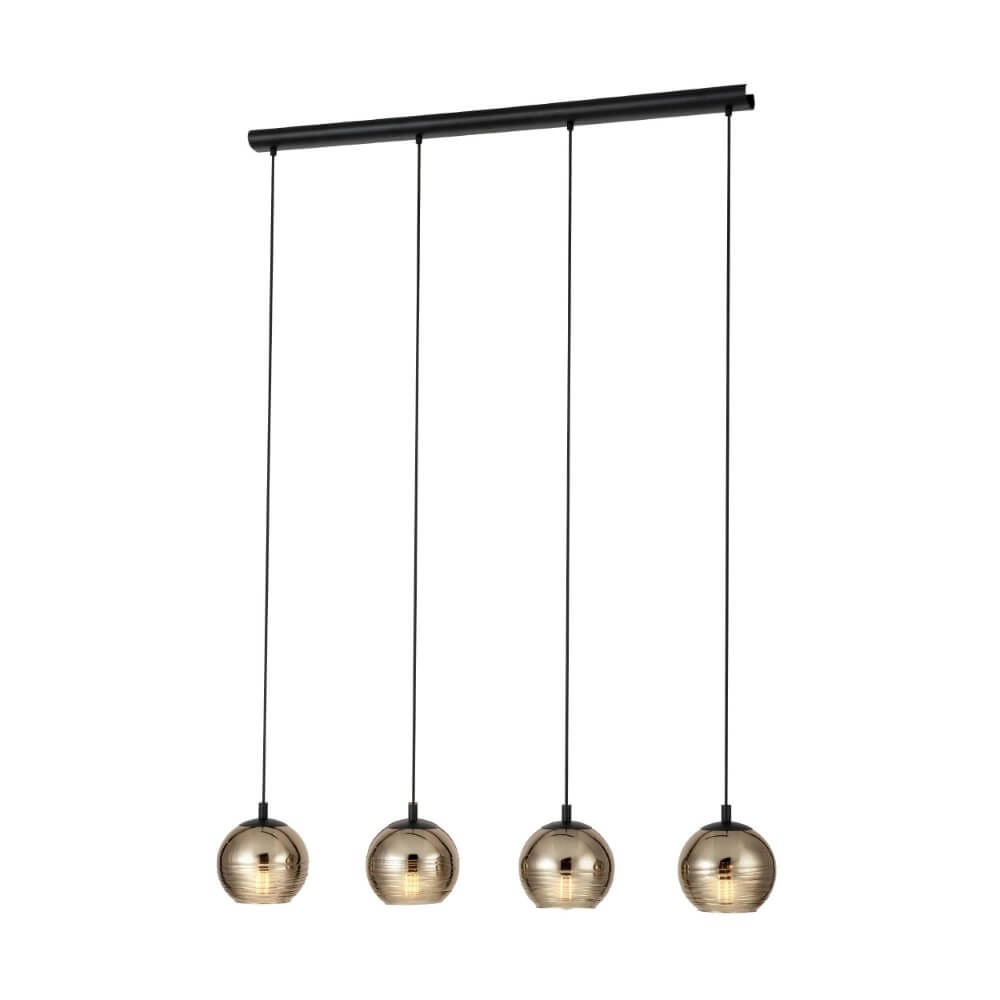 Hanging lamp 4-lights Lemorieta black