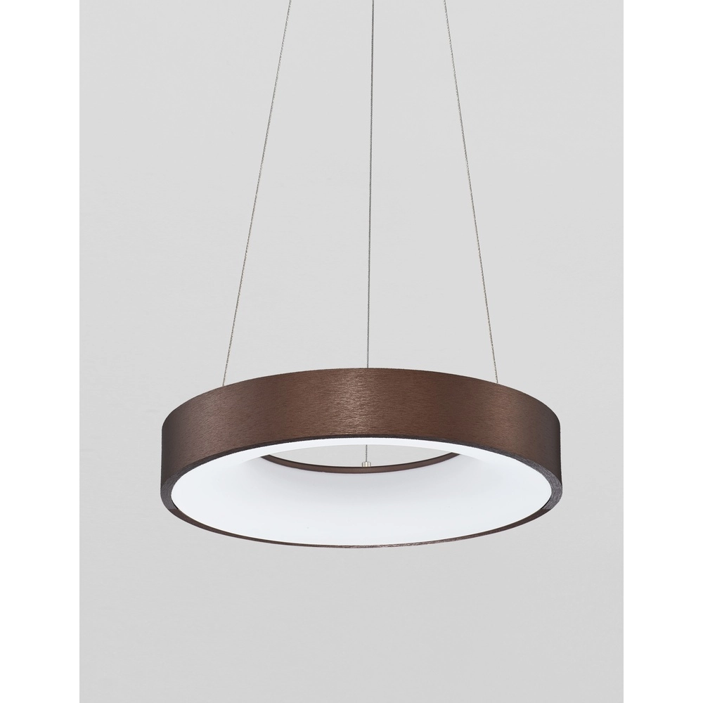 Pendant lamp Rando Thin coffee brown Ø 38cm Lyora 5212017420176