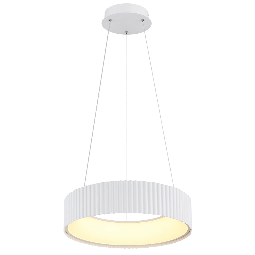 Design pendant lamp Kemp white Ø 46cm Globo 9007371566273