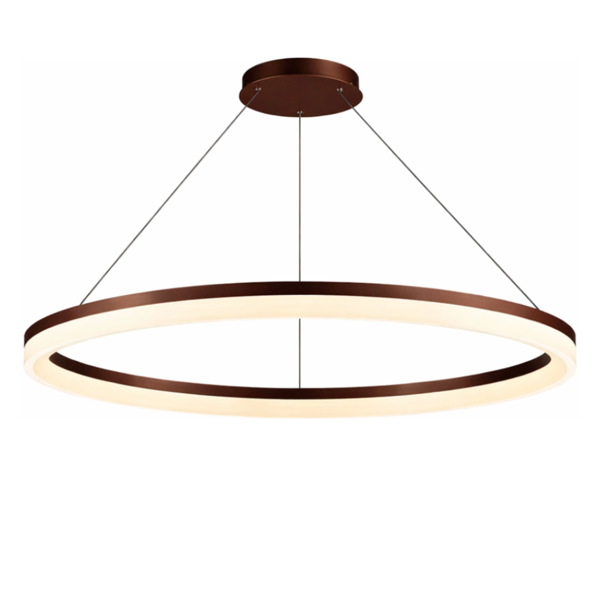 Sleek pendant lamp Ara Ø 150cm bronze