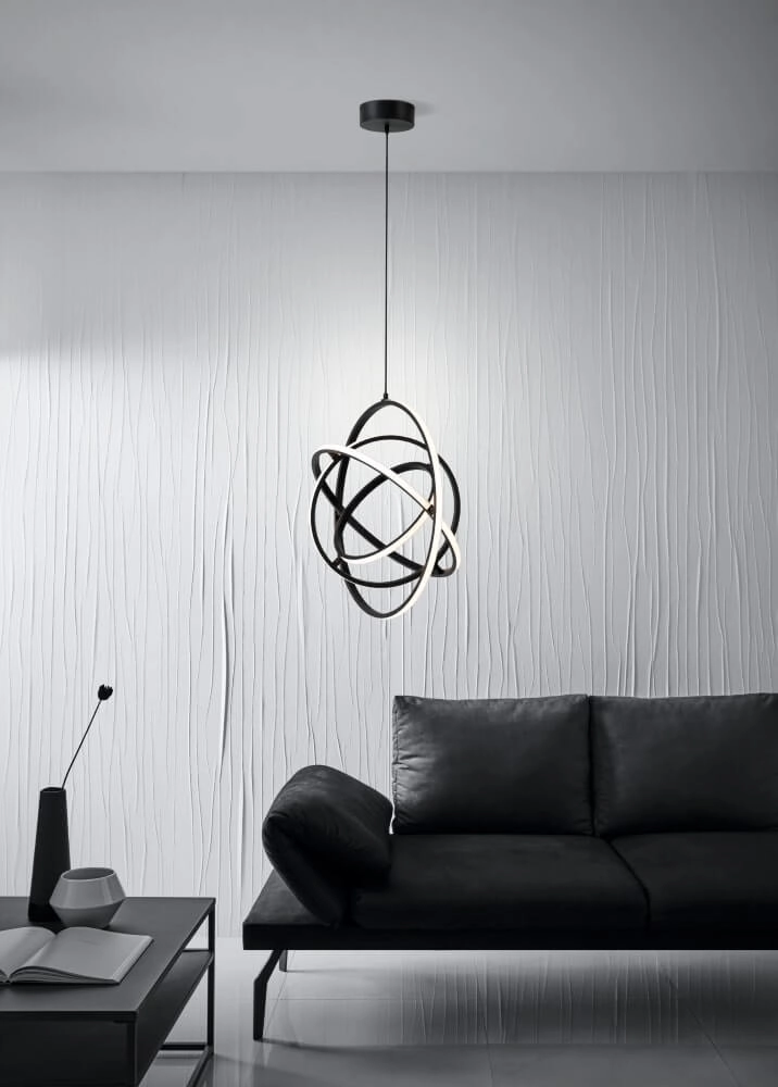 Black hanging lamp Retornio Ø 58cm Stars of Light 9002759398934