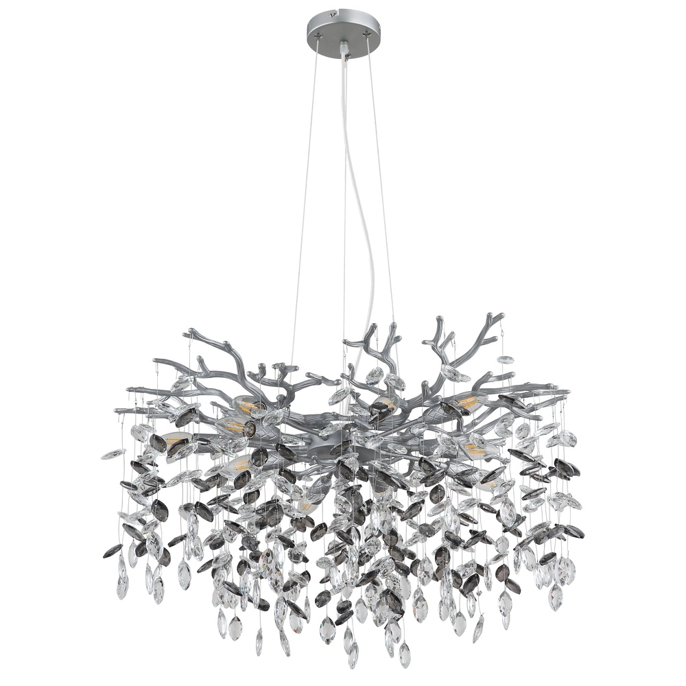 Pendant lamp Queena silver grey Ø 80cm Globo 9007371533671
