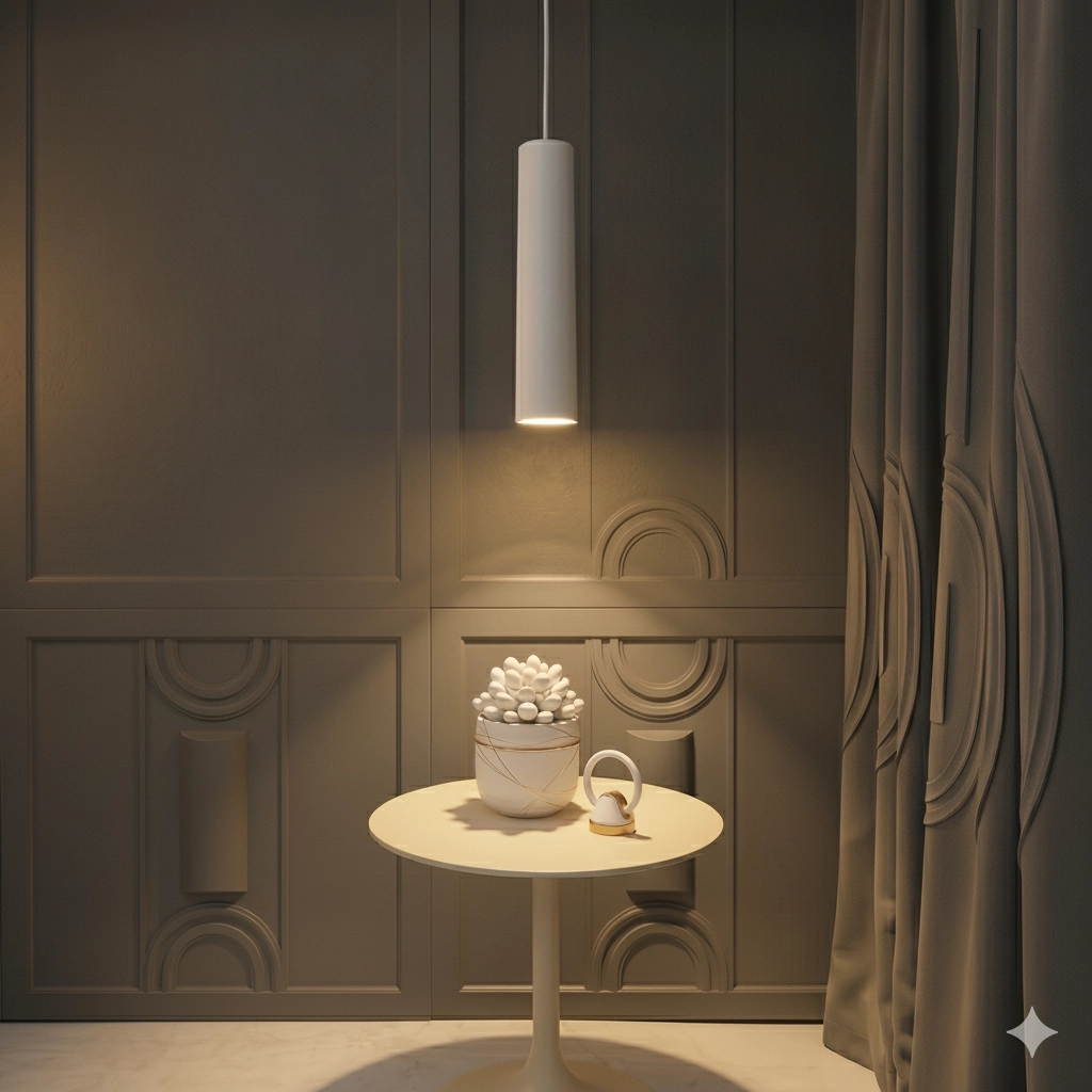 Sleek pendant lamp Gia white
