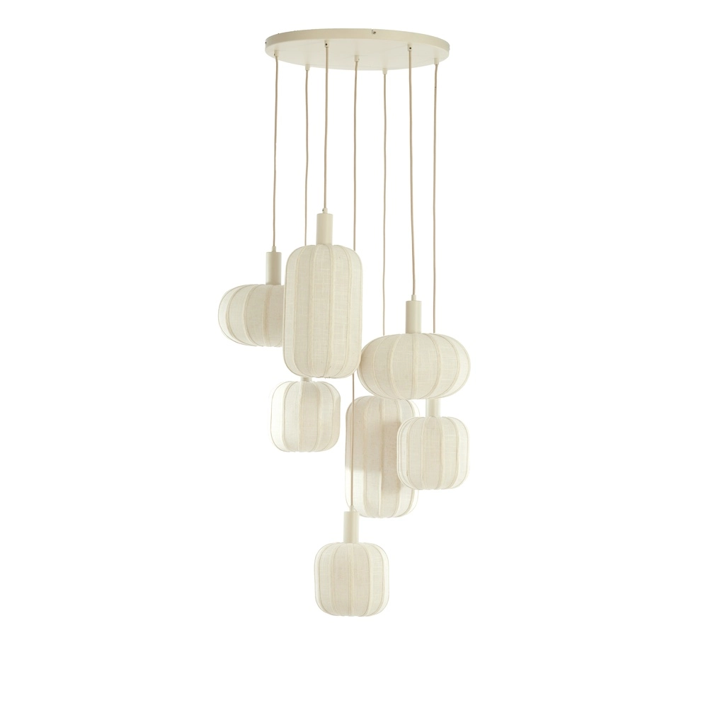 7L vide pendant lamp Tufia linen cream