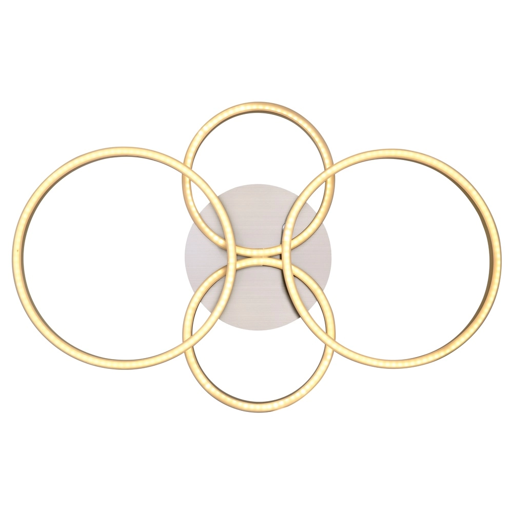 Modern ceiling lamp Kendy 4 rings nickel Globo 9007371410743