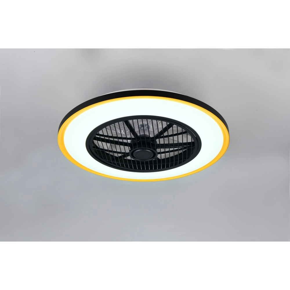 Ceiling fan Varpula black with gold Trio 4017807688597
