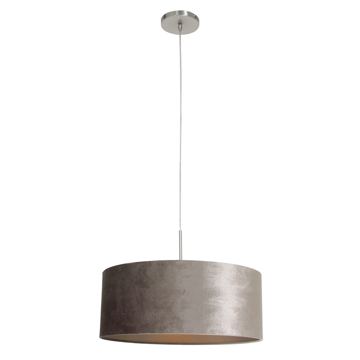 Hanging lamp Sparkled 50cm gray with Taupe velvet Steinhauer 8712746146196