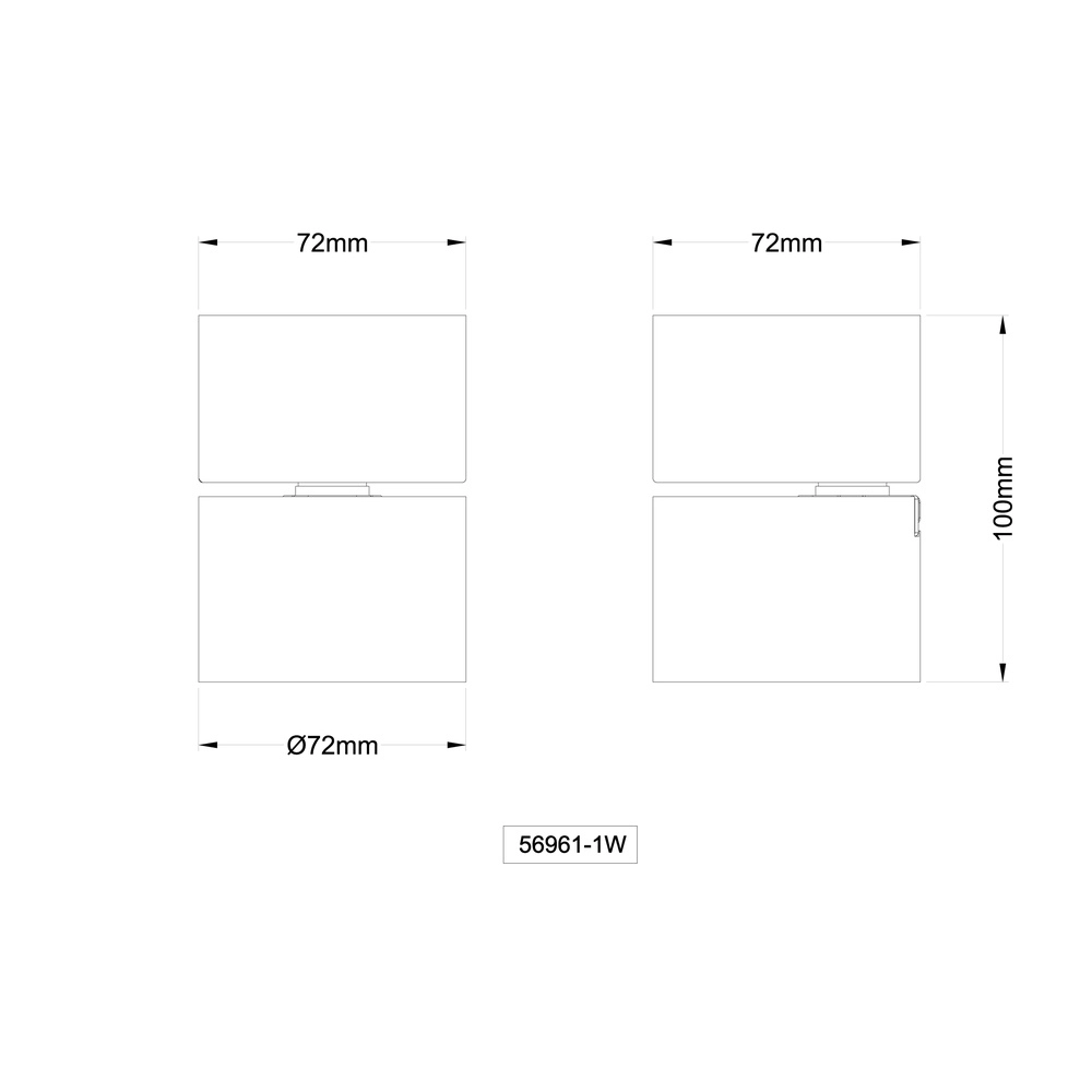 Sleek wall lamp Rae white Globo 9007371459636