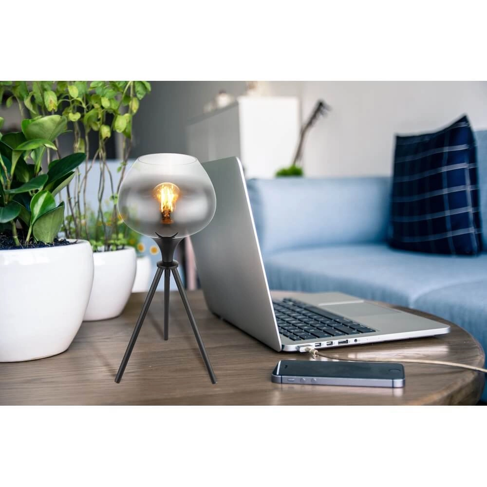 Black table lamp Maxy Ø 24cm Globo 9007371444403
