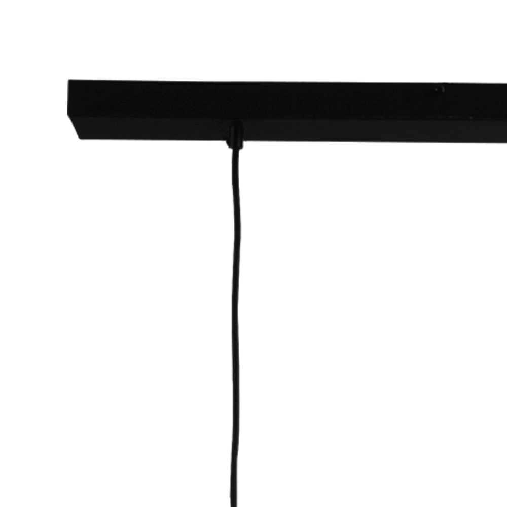 Dining room hanging lamp Lett lll 28 2-light black with smoke glass Masterlight 8718121183329
