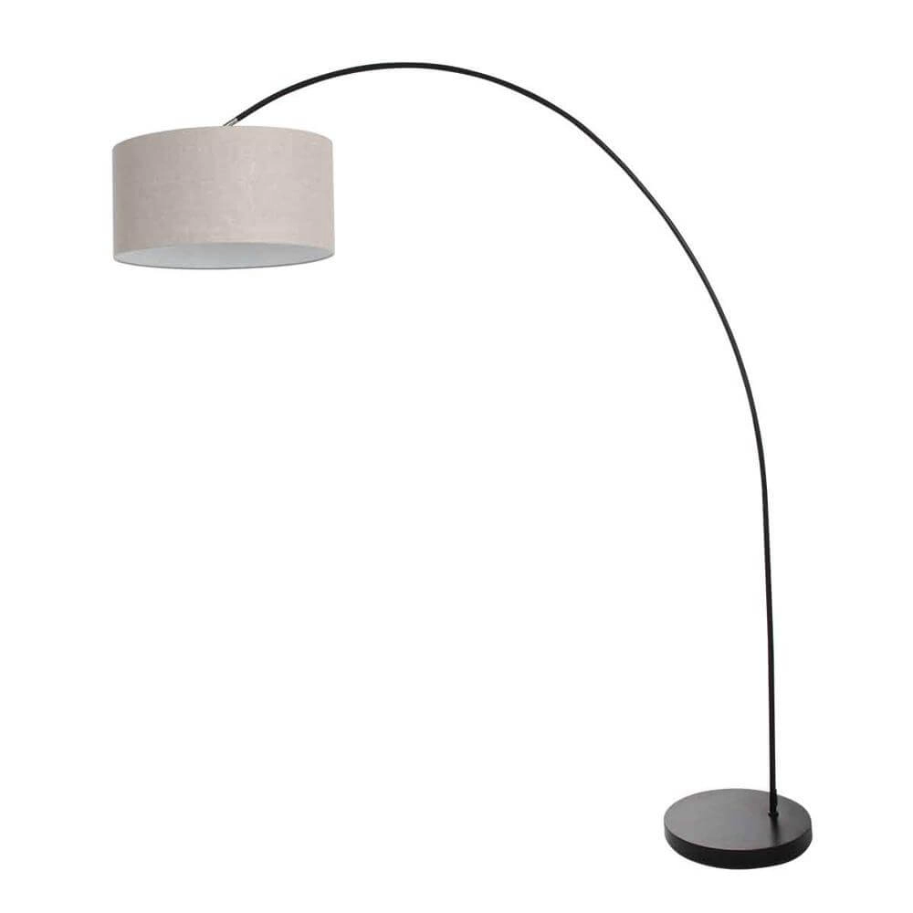 Arc lamp Solva black with gray hood Steinhauer 8712746174724