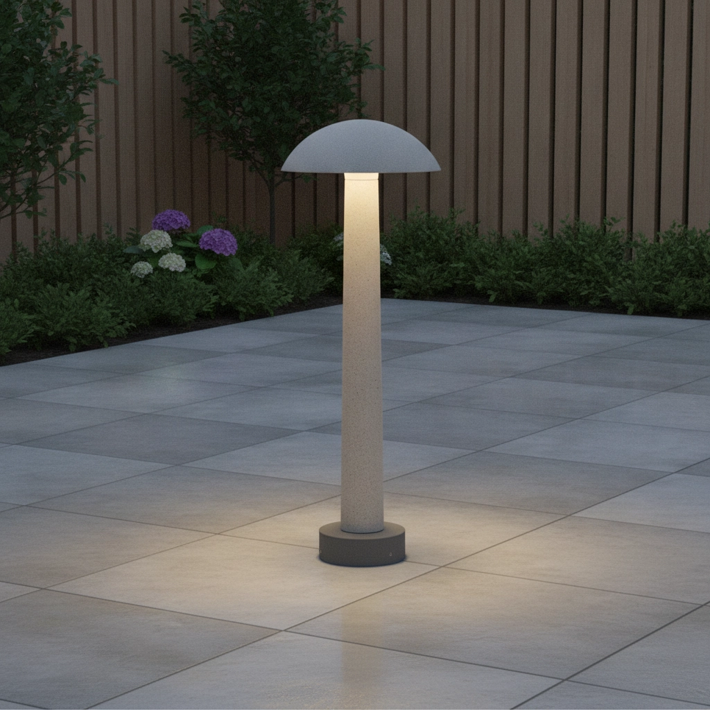 Round garden lamp Tura white 55cm