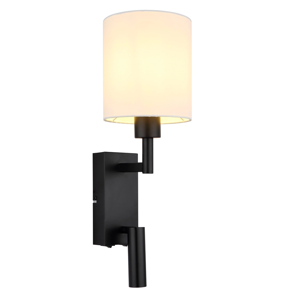 Bedside lamp Zamora black with white hood Globo 9007371569892