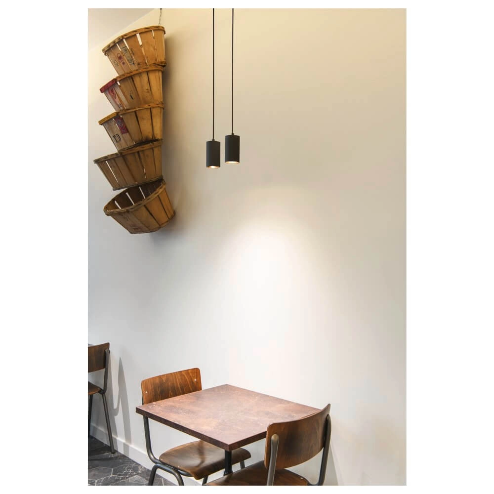 Pendant Pendant Lamp Asto Tube black 2x GU10 SLV 4024163266079