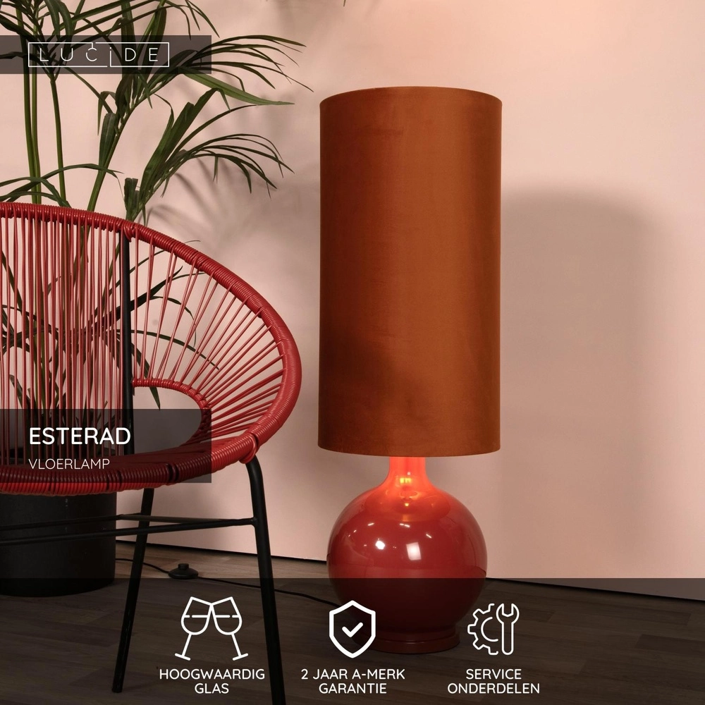 Floor lamp Esterad orange Lucide 5411212106049