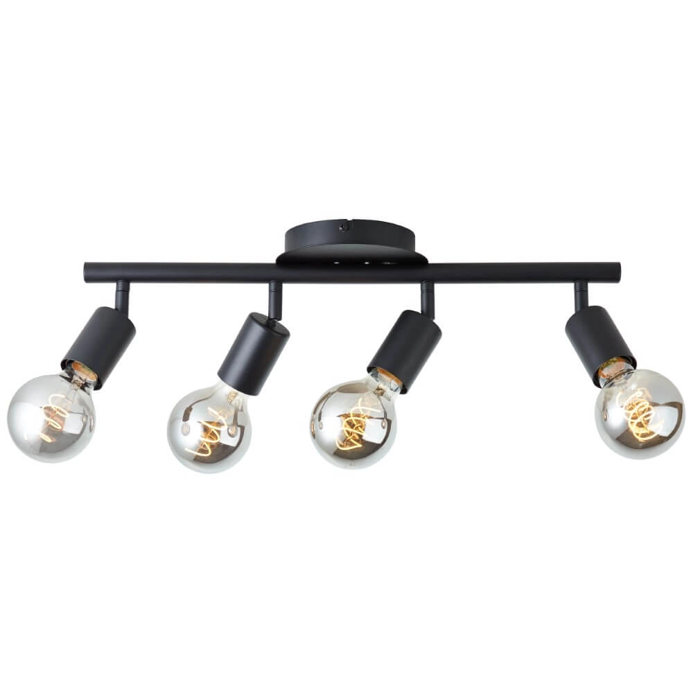 4-light ceiling lamp Tiffany black